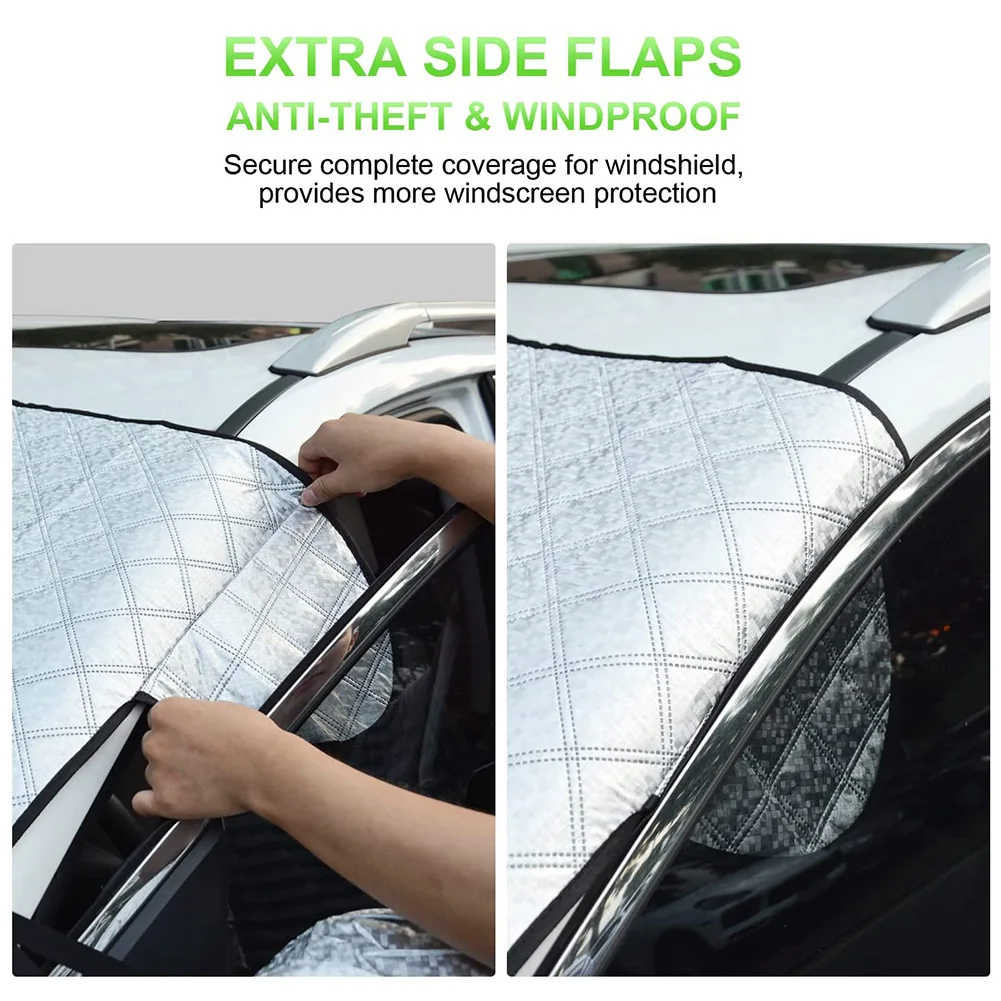 Housse de neige pour pare-brise de voiture, couverture de neige Durable,  protection contre la neige glacée avec bande réfléchissante, adaptée à la  neige - AliExpress