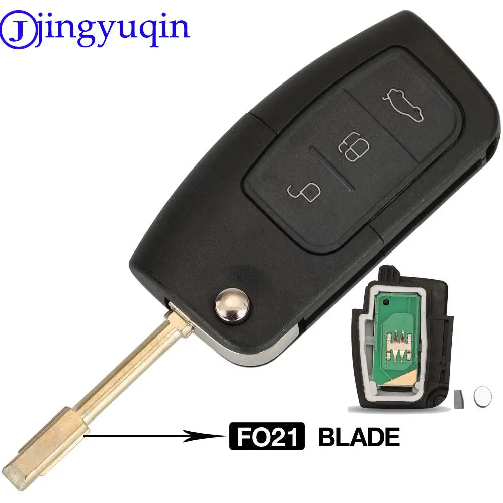 433MHz 4D63 40bit 80bit 3 Buttons Flip Folding Remote Control Key For Ford Focus Fiesta 2013 Fob Case HU101 Blade