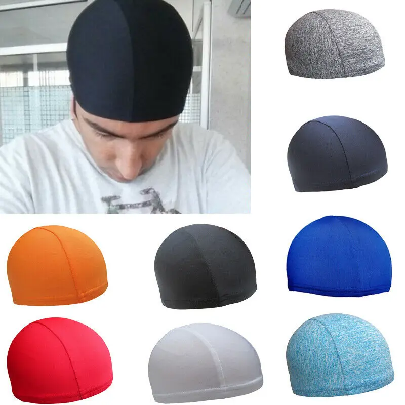Skull Cap Helmet Liner Elastic Quick Dry Cycling Hat Sports Beanie D6Y3