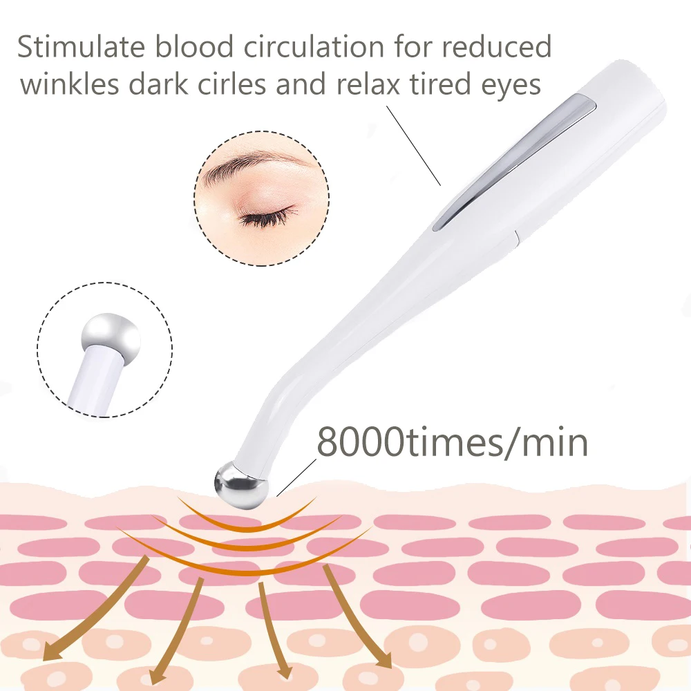2 в 1 Электрический массажер для глаз антивозрастной против морщин массажер для глаз в виде ручки микротоковый массаж отрицательных ионов импорт глаз устройство для ухода за глазами