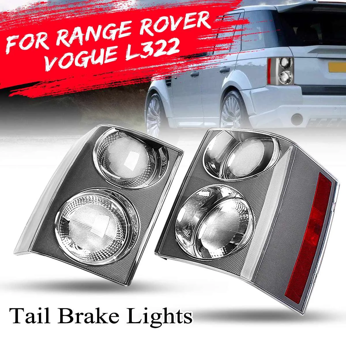 1pair Задних сигнальных огней для RANGE ROVER VOGUE L322 2002 2003 04 05 06 2007 2008 2009 1 пара задний фонарь лампа стоп света ясно - Цвет: 1pair