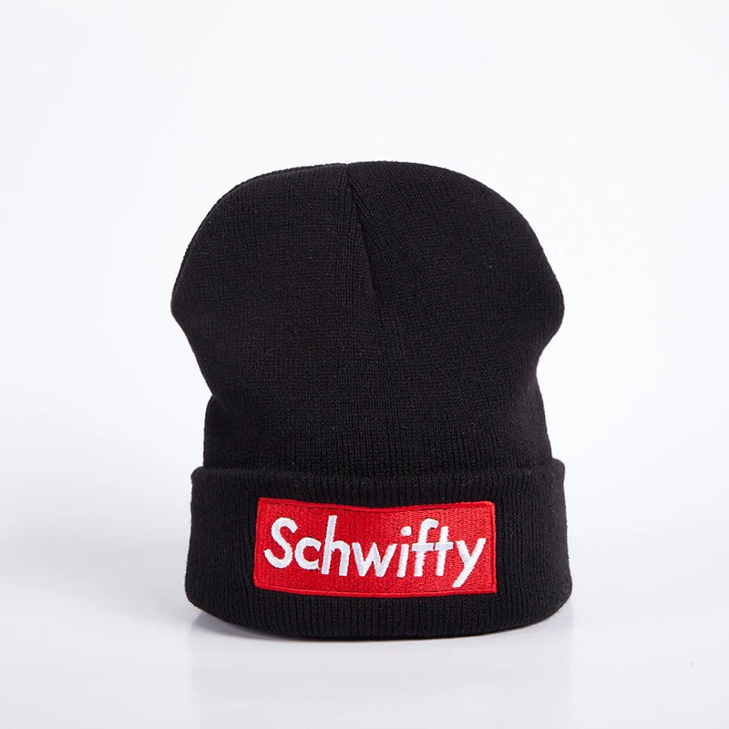 Зимние шапки Schwifty с буквенным принтом, шапки для мужчин в стиле хип-хоп, вязаные шапочки с громоздкими ушками, теплые зимние шапки, шерстяные уличные Лыжные шапки