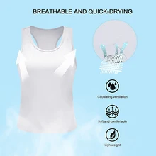 Летний женский жилет без рукавов с разрезом на подоле, пляжные повседневные майки для бега, однотонные дышащие спортивные жилеты, свободные топы