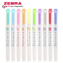 3 шт. японский Зебра хайлайтер WKT7 Mildliner студенческий пастельный двойной хайлайтер маркер ход Фокусировка на ежедневном использовании