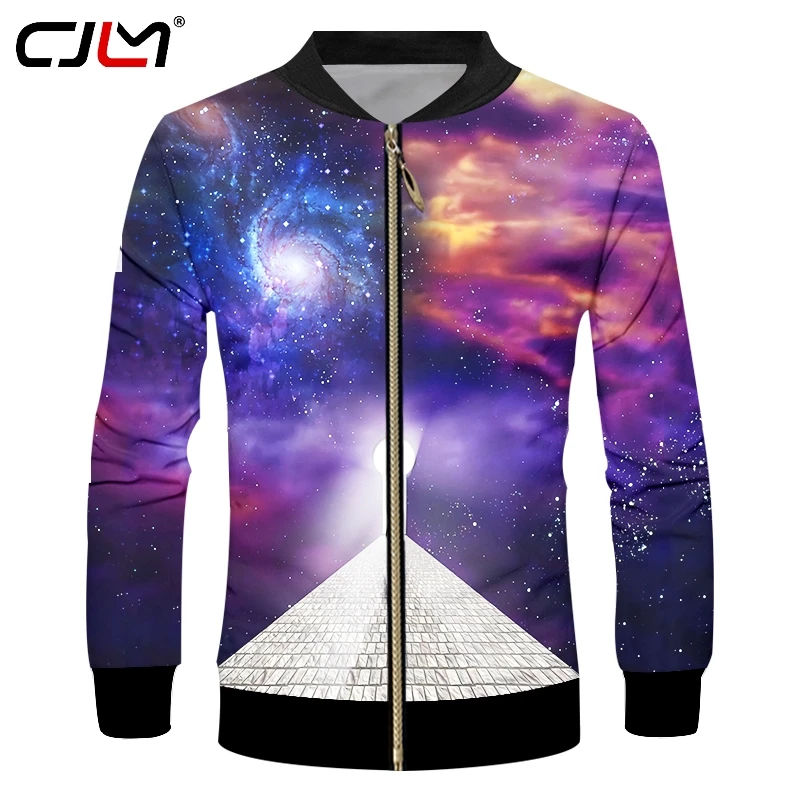 CJLM модная мужская Толстовка 3D Звездное небо дорога сахар забавная уличная куртка