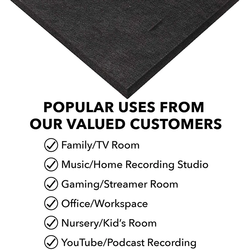 Шумоизоляционная мягкая стеновая панель Echo Bass Isolation Shield скошенная для подавления шума амортизация акустическая изоляция Echo De-Noi