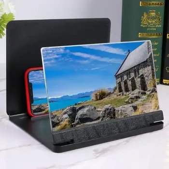 

HobbyLane Mobile Phone 3D Screen Video Magnifier Bracket Folding Enlarged Desktop Smartphone Movie HD Amplifying Projector d25
