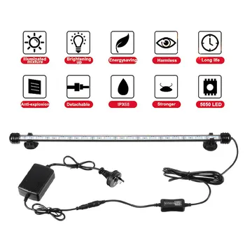 

48CM LED Aquarium Light 27 LED Fish Tank Light bluetooth APP RGB Color Changing Underwater Light Submersible Glass Lights