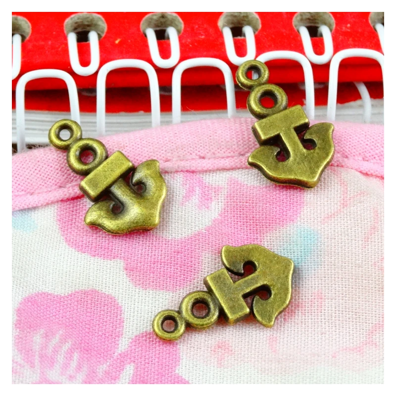 

200pcs anchor Charms Antique Bronze Color Zinc Alloy Metal Pendants For Keychain Necklace 16.9*10.2MM