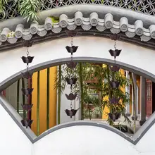 1 шт. 1 м металлический дождевой сток-цепь крыши Декоративные Формочки-Лепестки Форма Ловец снов и чашки дренаж цепи слив Ловец дождя для желоба 1 шт. 1 м металлический дождевой сток-цепь крыши Декоративные Формочки-Лепестки Форма Ловец снов и чашки дренаж цепи слив Ловец дождя для желоба