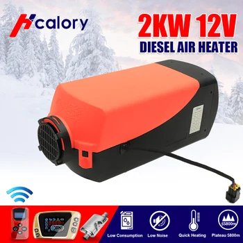 

12V 2kw Diesels Air Parking Heater Air Heating LCD Switch with Silencer and Remote Control For Trucks Boats Car Trailer Heater