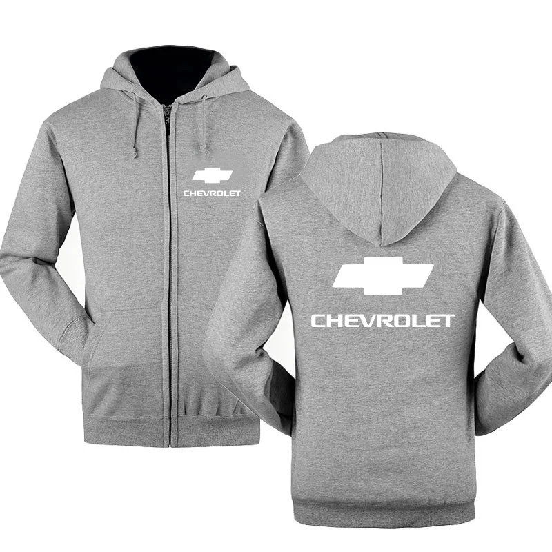 Мужская куртка автомобиль Chevrolet логотип Толстовка весна осень флис хлопок молния толстовки хип хоп Harajuku модная мужская одежда