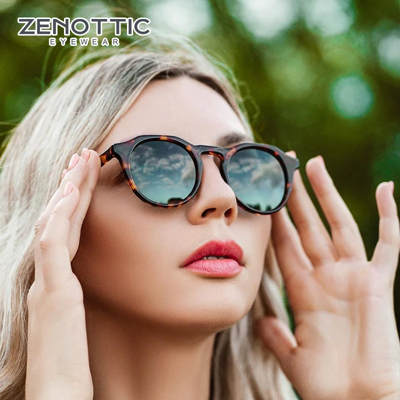Солнцезащитные очки ZENOTTIC мужские/женские поляризационные модные круглые UV400 для вождения|Женские