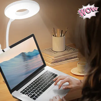 

Clip Wireless Table Lamp Study Touch 1200mAh Rechargeable LED Reading Desk Lamp USB Table Light Flexo Lamps Table