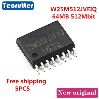 

5PCS W25M512JVFIQ SOIC16 64MB 512Mbit 25M512 25Q512 SPI NOR FLASH Free shipping