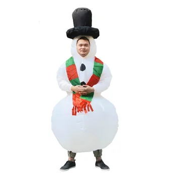 

Inflatable Costume Snowman Mascot Costume Suits Cosplay Party Game Dress Outfits Clothing Advertising Carnival Christmas Adults