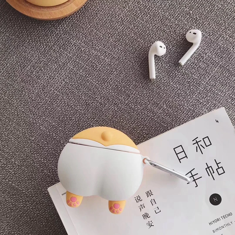 Милые корги Butt для Airpods чехол силиконовый наушник с Bluetooth защитный MacBook Air Pod