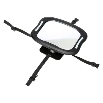 

Baby Car Rearview Mirror LED Light Remote Control Adjustable Rear View Mirror
