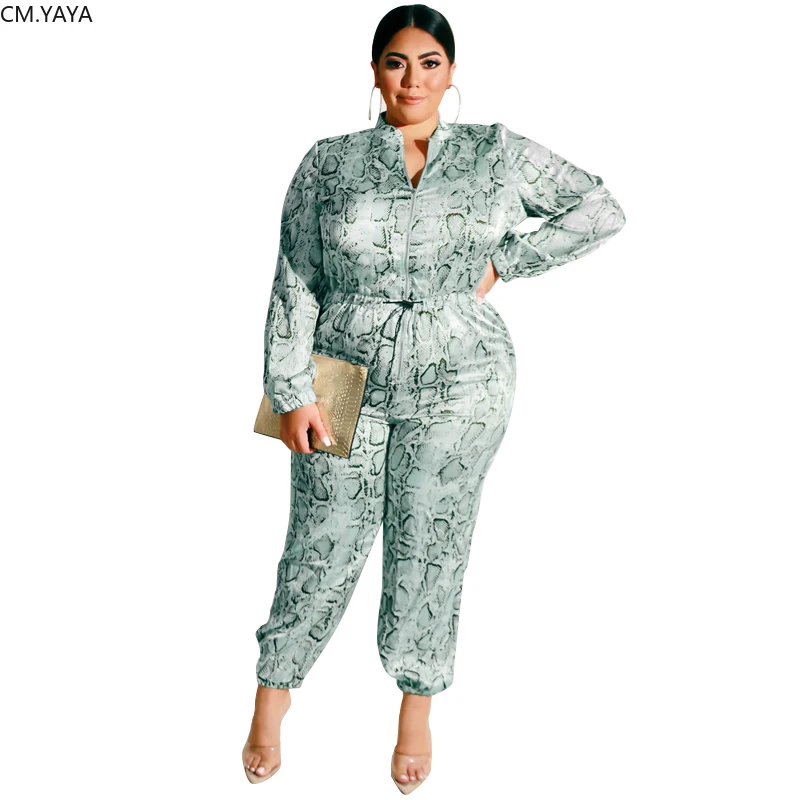 

Plus size XL-5XL Winter Autumn women Drawstring Leopard print V-Neck bodycon Jumpsuit Sexy Club Romper playsuit outfit 19376