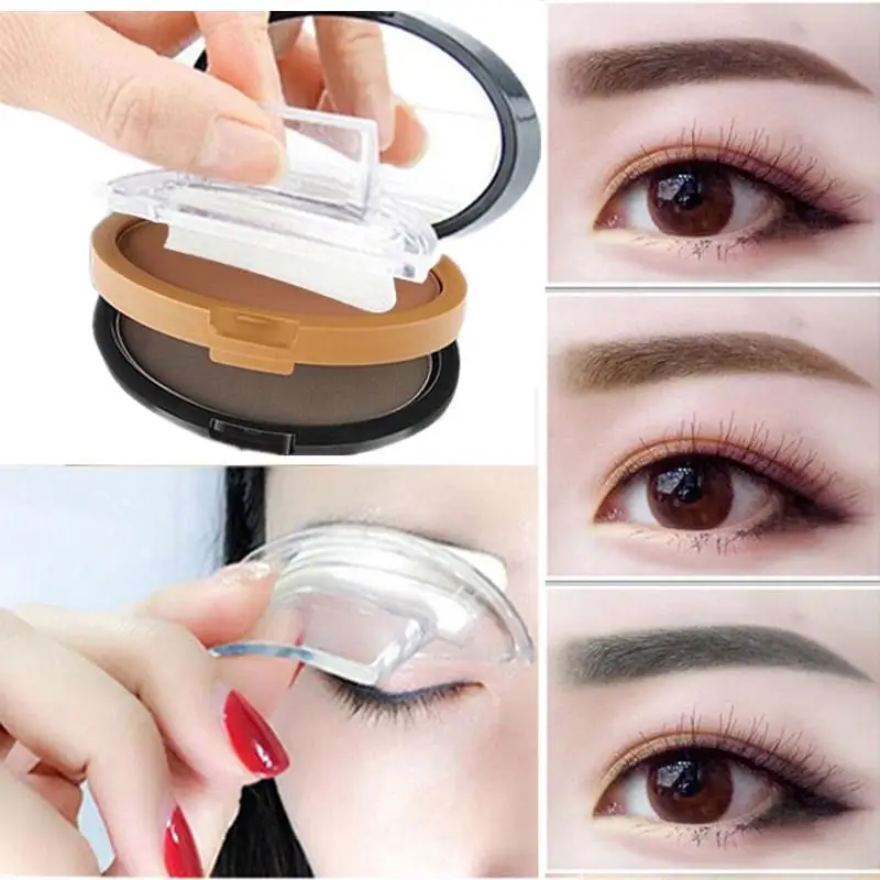NEW Adjustable Eyebrow Stamp Kit Perfect Arch Eyebrow Shadow Powder Palette Eyebrow Seal Eye Brow Enhancers Eye Brow 3