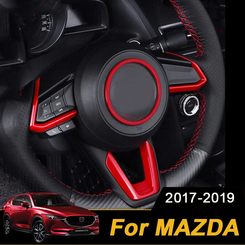 Для Mazda 2 3 6 Demio CX3 CX-3 CX-5 CX5 CX7 CX9 Axela ATENZA Автомобильный руль отделка круг блестки крышка наклейка