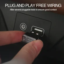 Мини-светодиод машины свет авто интерьер USB атмосферный свет Plug and Play Декор лампа Аварийное освещение PC автомобильные аксессуары