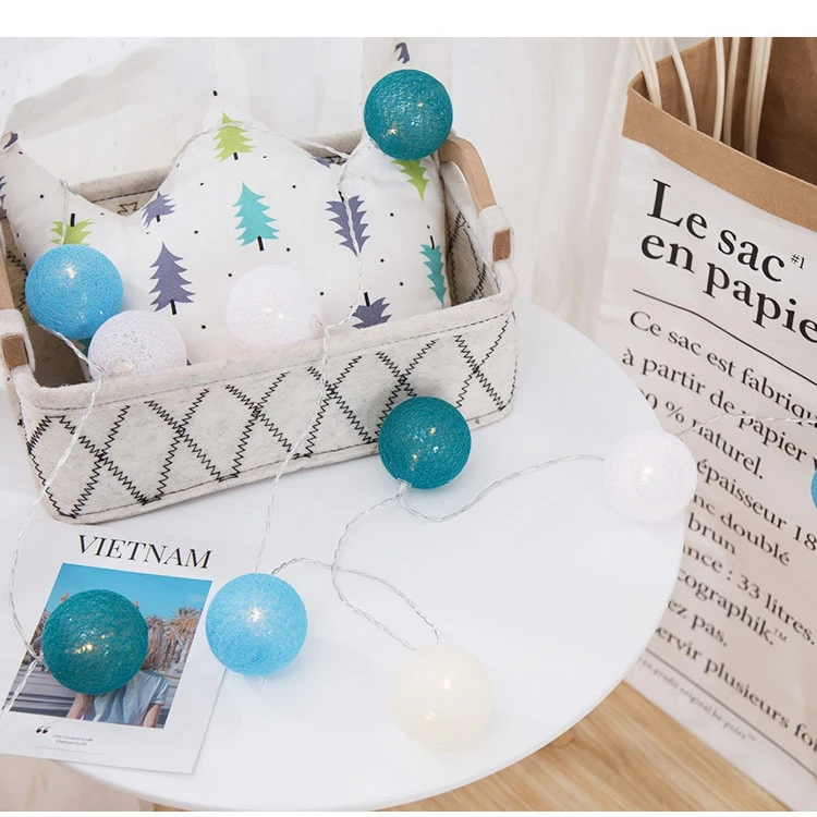 Cotton Ball Lights Battery Light String LED Christmas Lights 10