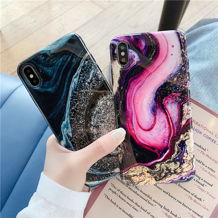 Estuches de pintura al óleo de cielo estrellado iphone X Max XR X XS Max 6 7 8 Plus suave funda iphone Lisa IMD|Estuches para teléfono| - AliExpress