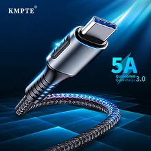 Cabo supercarga usb tipo c kmiem 5a para celular, fio de carregamento rápido USB-C para huawei mate 20, p30, p20 pro samsung xiaomi cabo usbc cabo