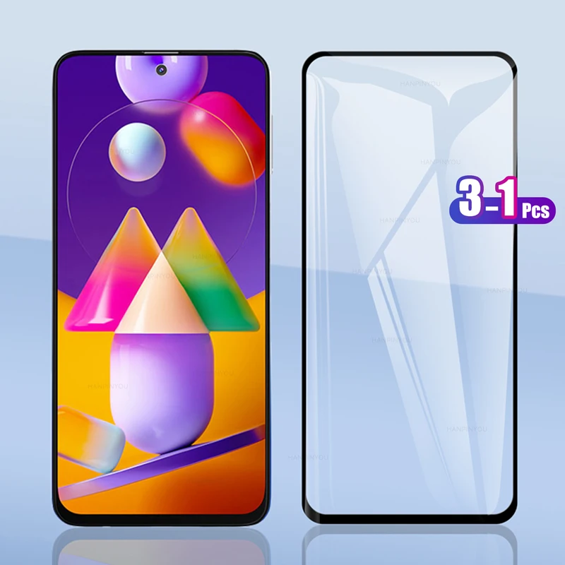 For Samsung Galaxy M31s 6.5&quot Full Cover Tempered Glass Screen Protector Explosion-proof Protection Film | Мобильные телефоны и