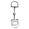 D Shaped Snaffle Keychain Durable Silver D Ring Zine Alloy Horse Snaffle Bits Key Ring Key Chains Accessories 2