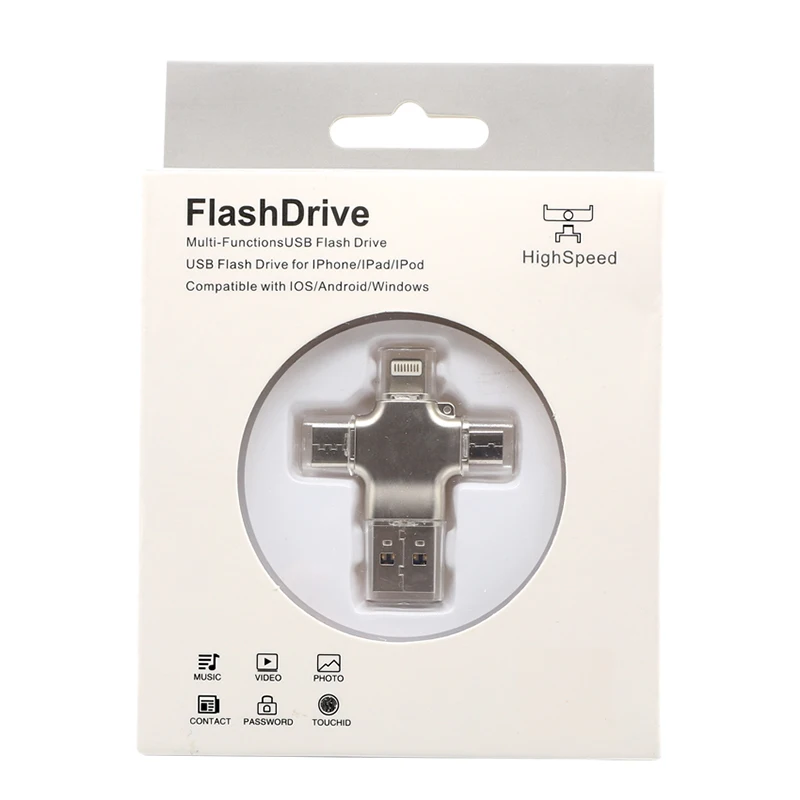 4 в 1 OTG USB флэш карта ридер телефон накопитель для Iphone Micro USB|Картридеры| |