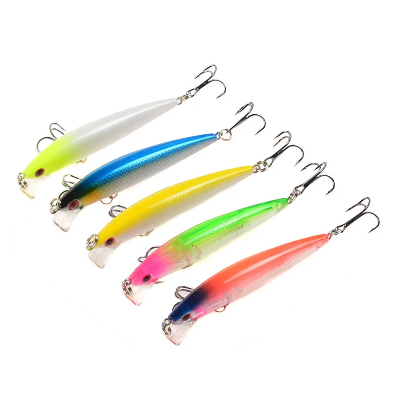 

Mini ABS Plastic Hard Bait 5Pcs/set 7.2cm/5g 3D Eyes Fishing Lures 6# With Sharp Hook Swim bait Fishing Equipment Outdoor