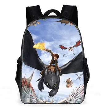 

16 Inch Catoon How to Train Your Dragon 3 Children School Bags Orthopedic Backpack Kids School Boys Girls Mochila Infantil Bags