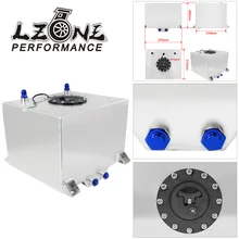 LZONE - 30L réservoir de surtension de carburant en aluminium miroir pile à combustible avec capuchon/mousse à l'intérieur, avec JR-TK68 de capteur