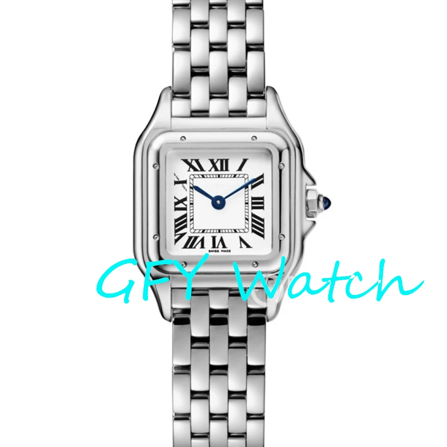 Ladies quartz watch 1:1 sapphire glass mirror Chinese-made movement size 22*30mm 27*37mm stainless steel strap | Наручные часы