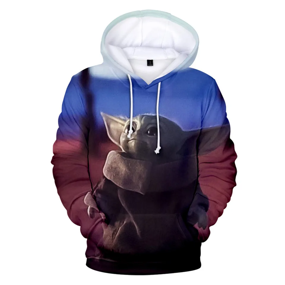 3 To 14 Years Kids Hoodies The Mandalorian Baby Yoda 3D Hoodie Sweatshirt Boys Girls Casual Cartoon Jacket Coat Children Clothes