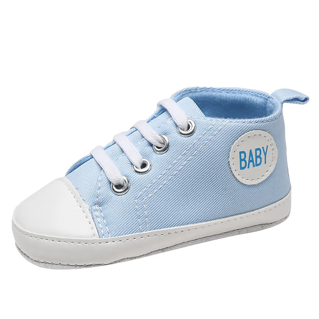 Детская обувь для новорожденных девочек и мальчиков; обувь с героями мультфильмов; обувь для первых шагов; обувь для младенцев с мягкой подошвой; нескользящая детская обувь; пинетки - Цвет: Синий