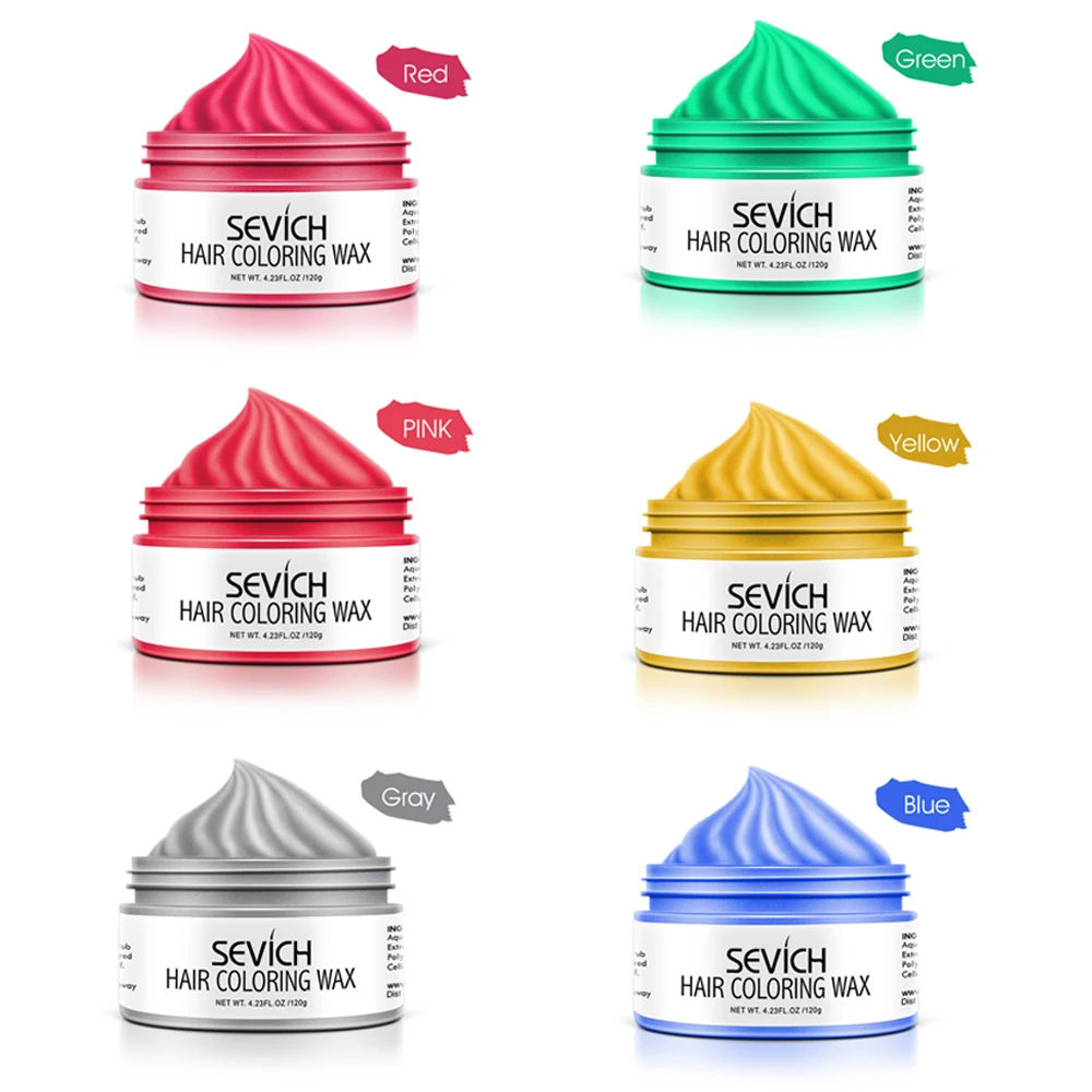 120g 10Colors Temporary Hair Coloring Wax Salon Hair Color Styling