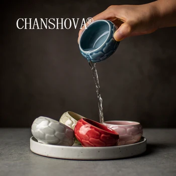 

CHANSHOVA 80ml Traditional Chinese Style Ceramic Handmade Solid color Teacup Coffee Cups Small liquor cup China porcelain H446