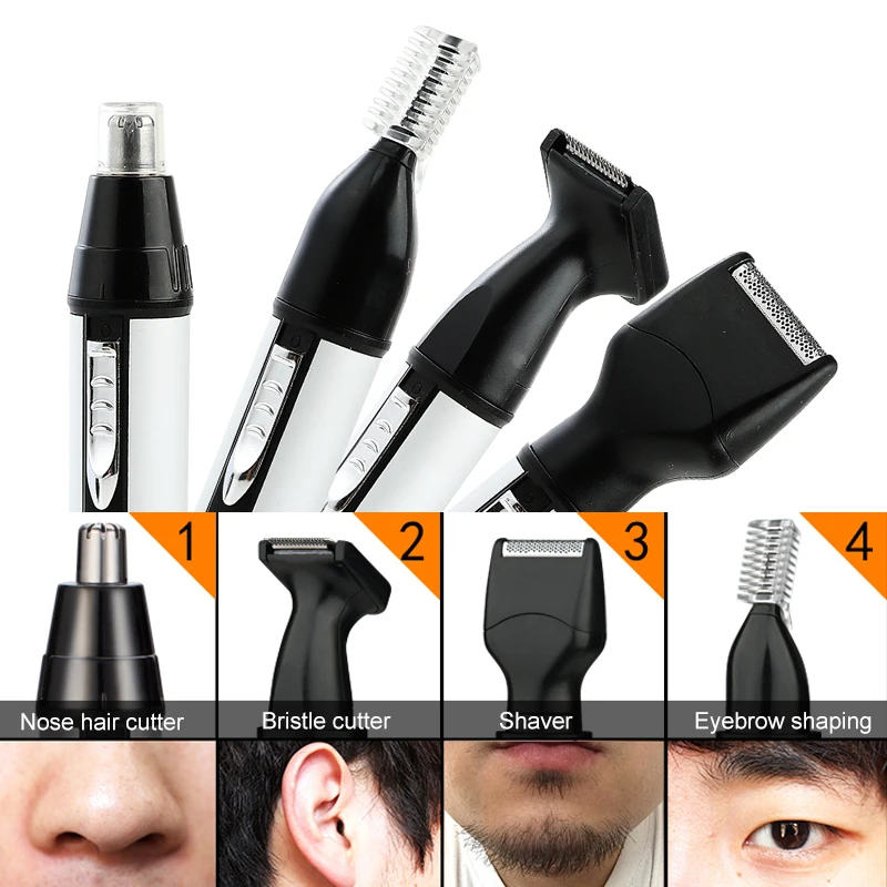 Rechargeable Nose Hair Trimmer Ear Trimer Electric Ear Nose Hair Removal Hair Razor Epilator Men Nose Clippers Shaver