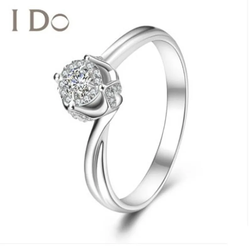 

adu Be my love series 8 k gold The diamond ring female To get married ring The official real thing women diamond ring