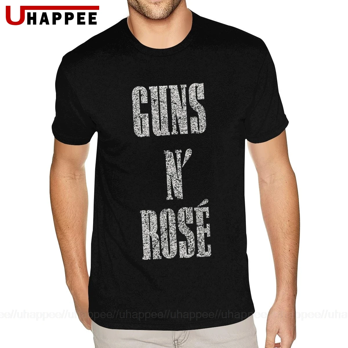 Сделанная на заказ футболка Guns N Roses мужские белые футболки с коротким рукавом заказ|Футболки| |