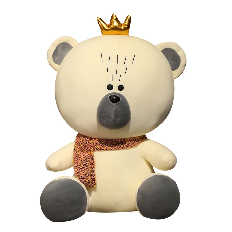 Новый Huggable милый медвежонок плюшевые игрушки чучело корона кукла мягкая подушка