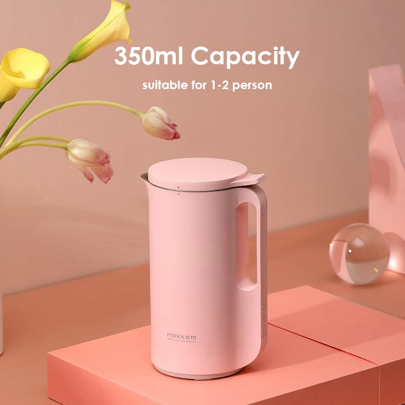 350ML Mokkom Soymilk Maker for Single Breakfast Rice Paste Juice Maker Fast Speed Food Blender Heating Multi Function Food Mixer