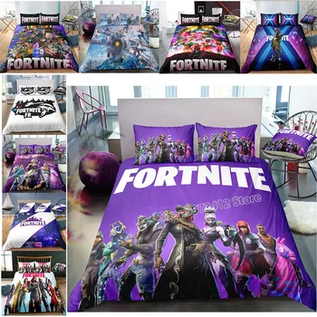 

Fort nights Bedding Suit Fortnites Quilt Cover Fortress Night 3D Printed Bed Spead Bedroom Bed Duvet Cover Bedclothes 2/3pcs Set