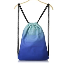 Модный молодежный рюкзак, градиентный мешок с кулиской с принтом, для отдыха и путешествий, для плавания, спортивный рюкзак, школьный рюкзак для женщин и девочек