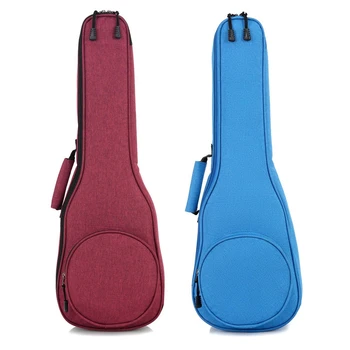 

LJL-2x 23 Inch Cotton Ukulele Bag Soft Case Gig Waterproof Oxford Cloth Ukelele Four String Guitar Backpack Blue & Red