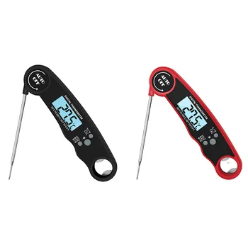 

Instant Read Meat Thermometer for Grill and Cooking - Waterproof Ultra Fast Thermometer with Backlight 2 Pack-Dropship