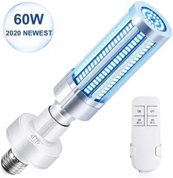 

60W UV Germicidal Lamp E27 Ultraviolet UVC Light Corn Bulb Disinfection Lamp Non Contact Sterilization LED Lights Dropship